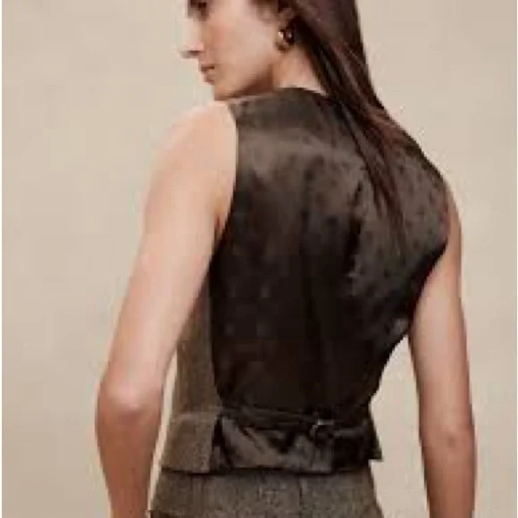 Banana Republic Women's Dark Brown Tweed Vest - Picture 7 of 7